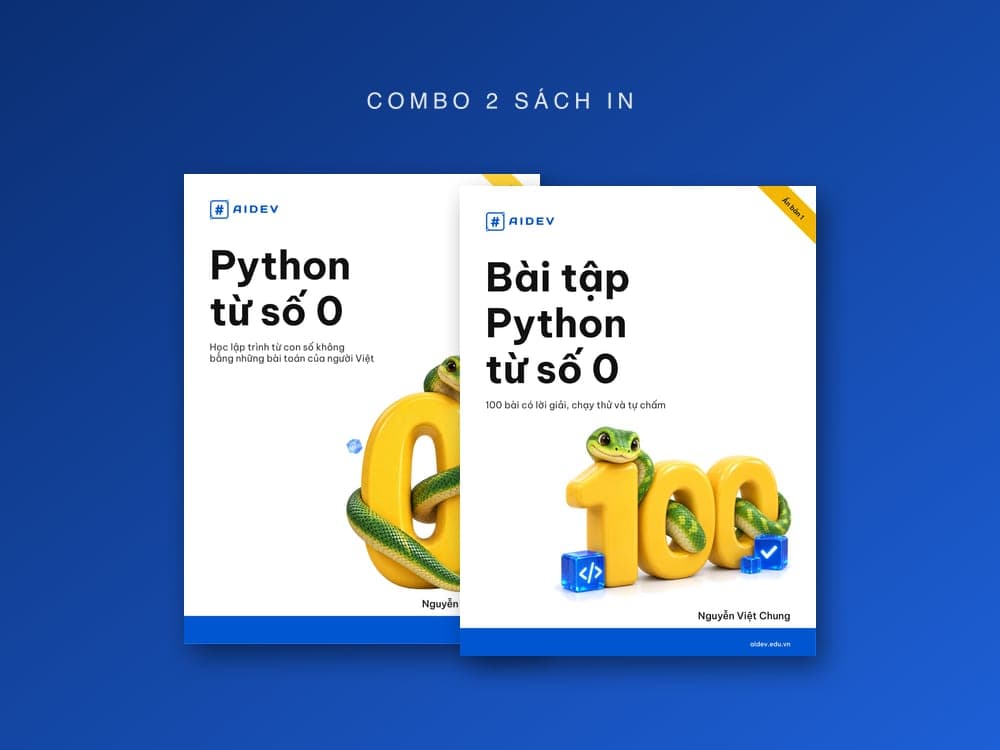 Combo 2 sách in Python từ số 0