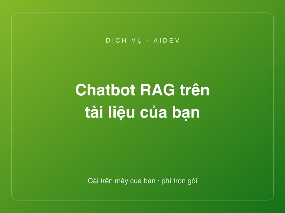 Chatbot RAG trên tài liệu của bạn