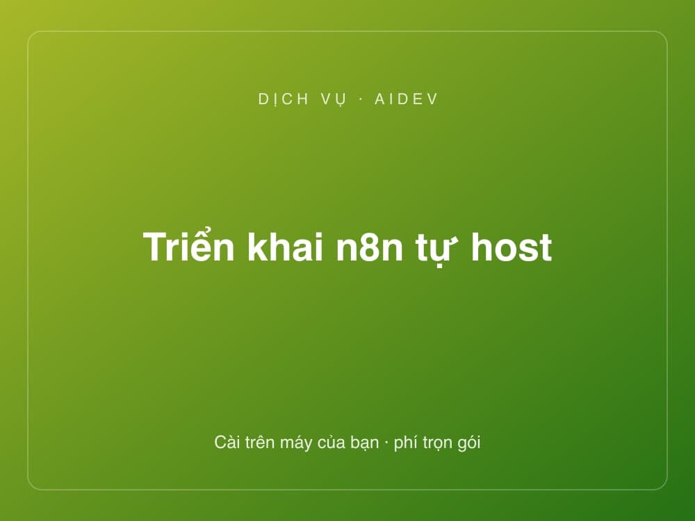 Triển khai n8n tự host